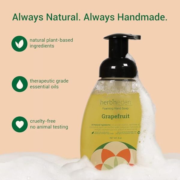 Grapefruit Foaming Hand Soap 100% Pure Ingredients - Image 3
