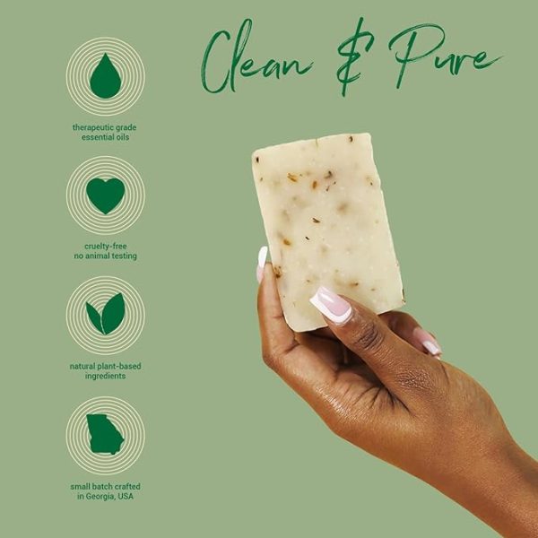 Rosemary Lavender Bar Soap Natural Plant-Based Ingredients - Cruelty-Free - Handmade in USA - 3 Pack - Image 2
